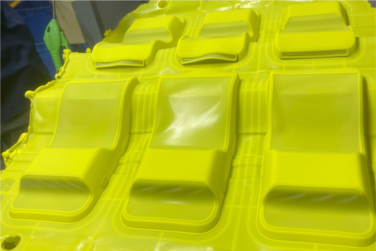 Silicone compression molding
