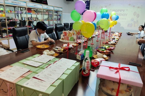 Dibo Tech Dongguan factory employees enjoying birthday celebration