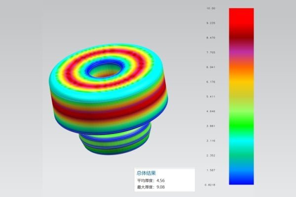 Finite element simulation of thermal distribution and shrinkage in a custom made silicone rubber plug